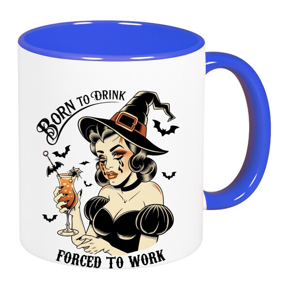 Színes fülű és belsejű bögre