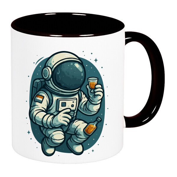 Színes fülű és belsejű bögre