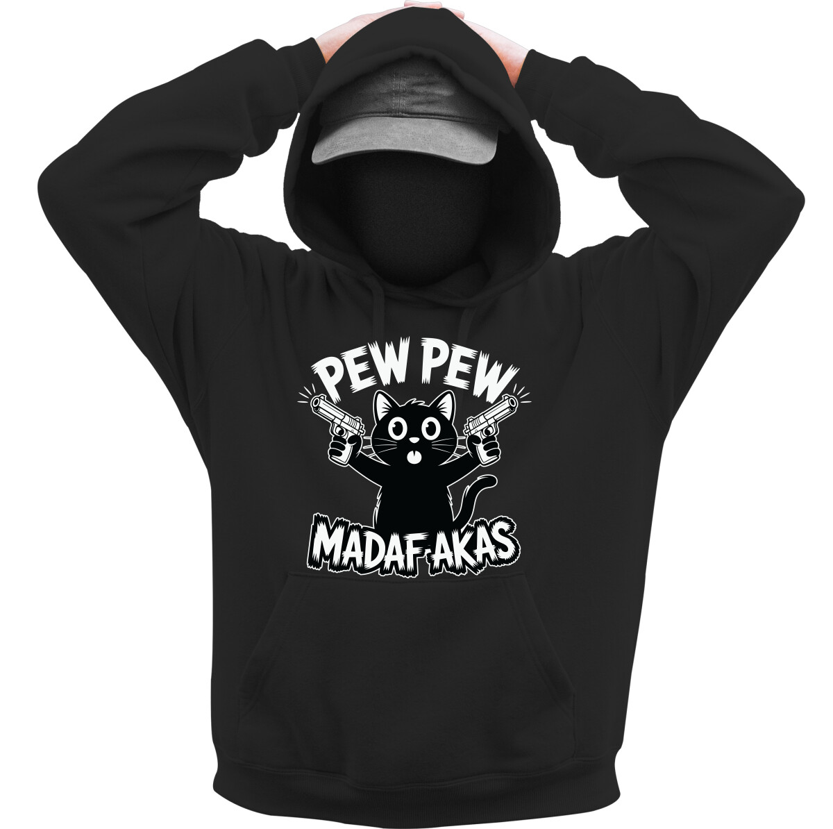 Kapucnis belebújós pulóver