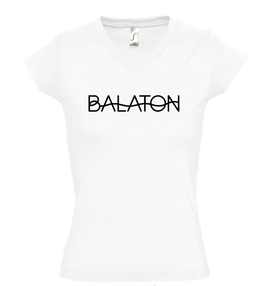 Női V nyakú póló