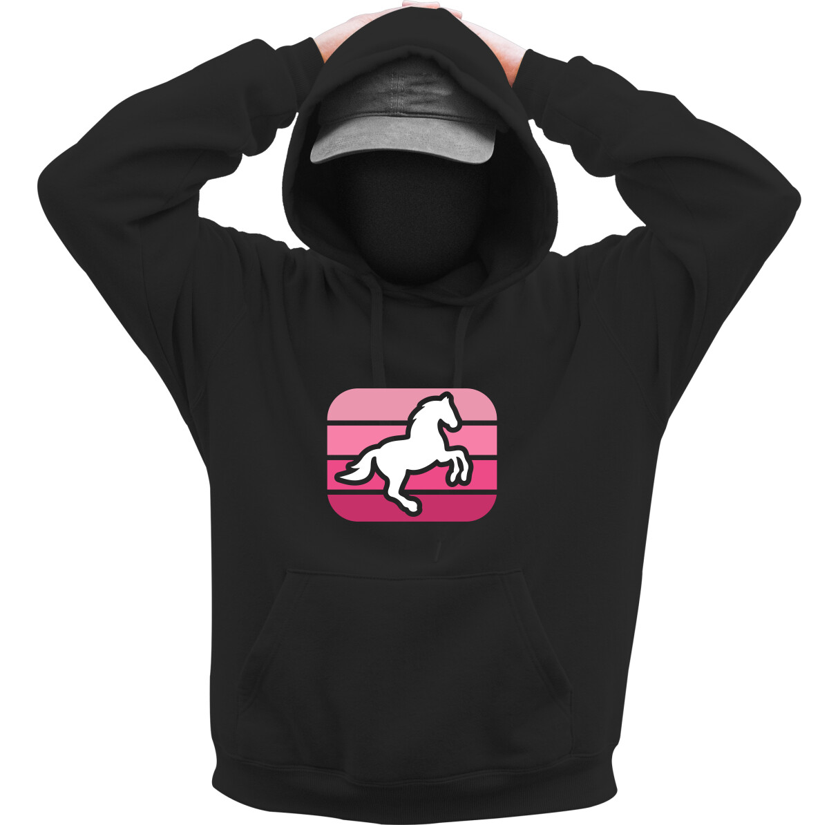 Kapucnis belebújós pulóver