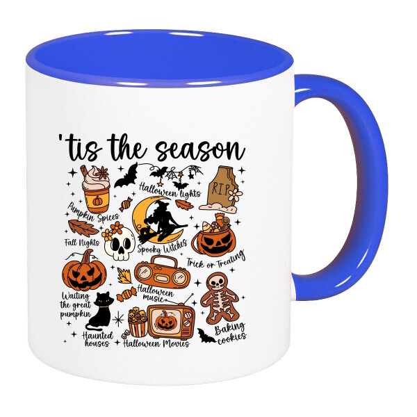 Színes fülű és belsejű bögre