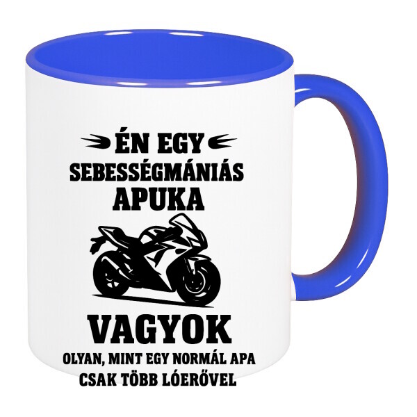 Színes fülű és belsejű bögre