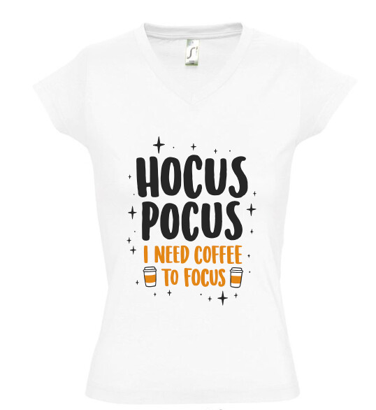 Női V nyakú póló