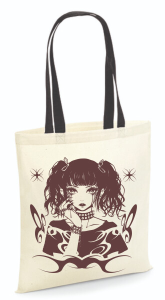 Vászontáska - színes fülű 