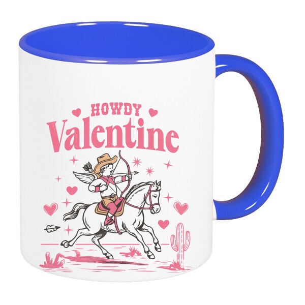 Színes fülű és belsejű bögre