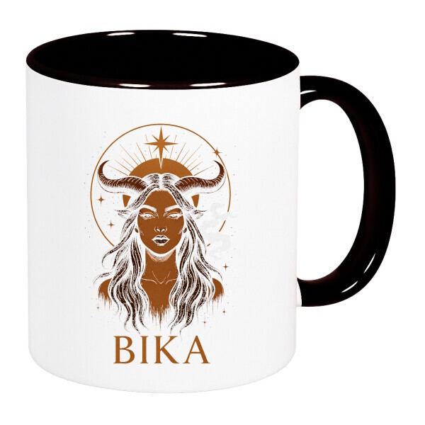 Színes fülű és belsejű bögre