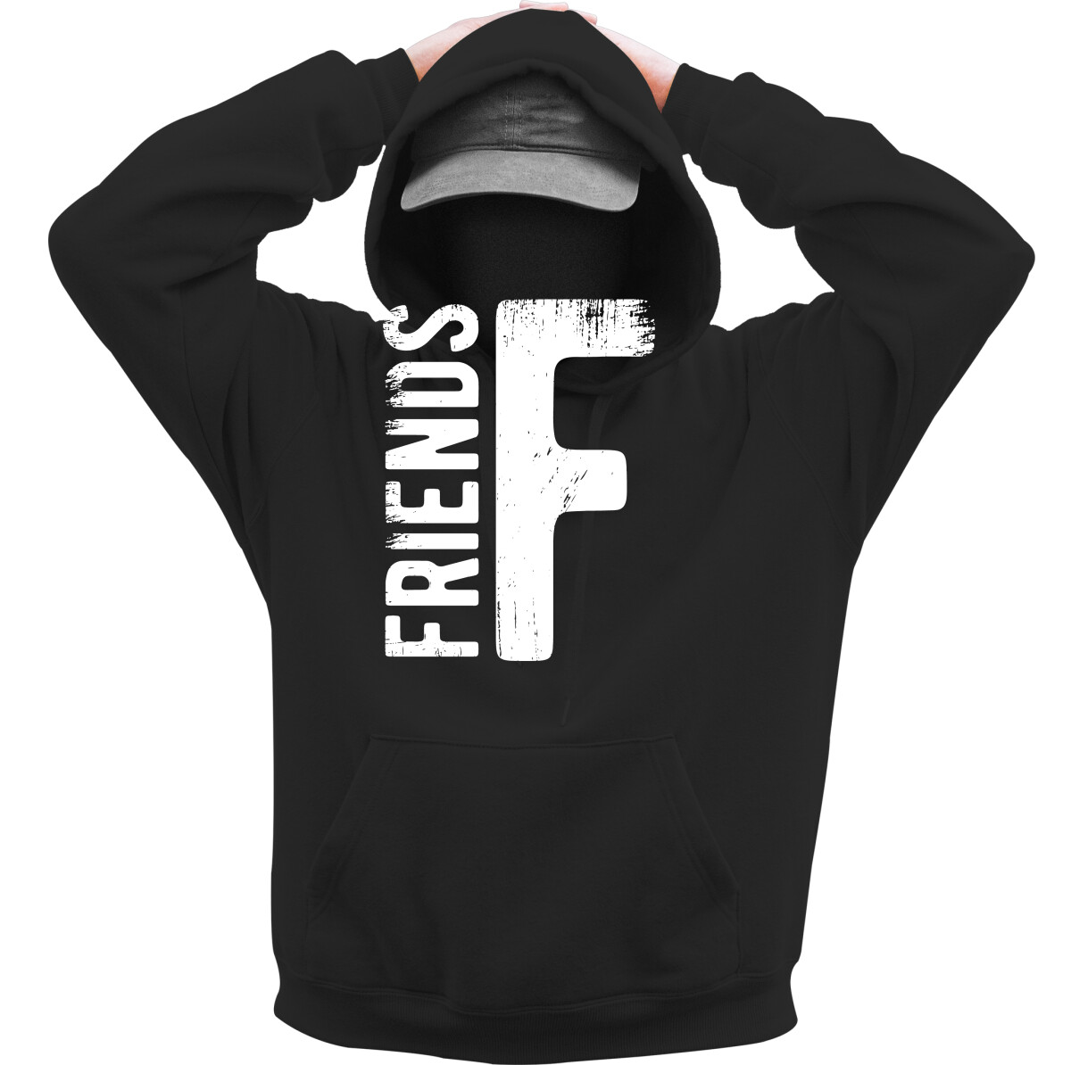 Kapucnis belebújós pulóver