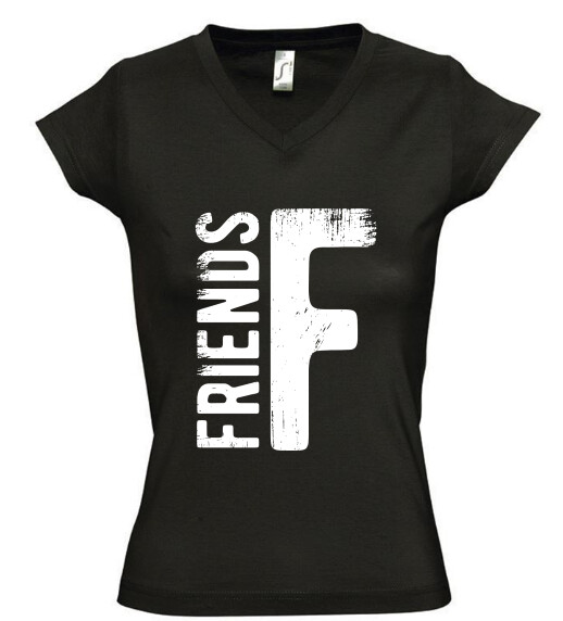 Női V nyakú póló