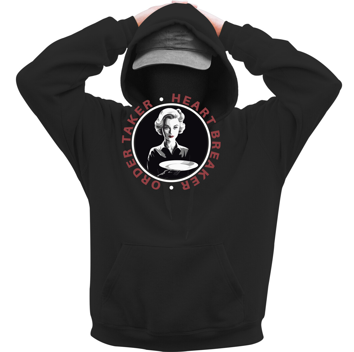 Kapucnis belebújós pulóver