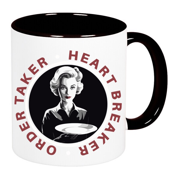 Színes fülű és belsejű bögre