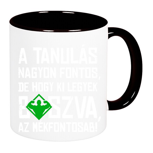 Színes fülű és belsejű bögre