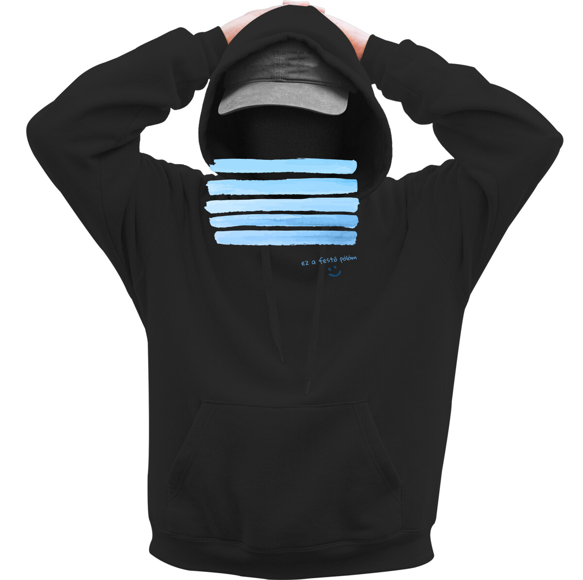 Kapucnis belebújós pulóver