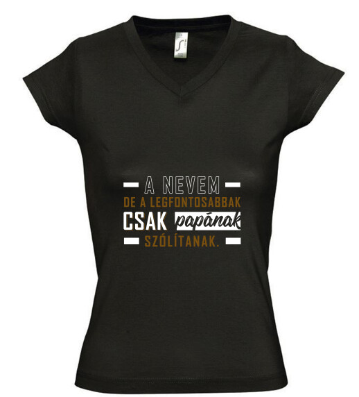 Női V nyakú póló