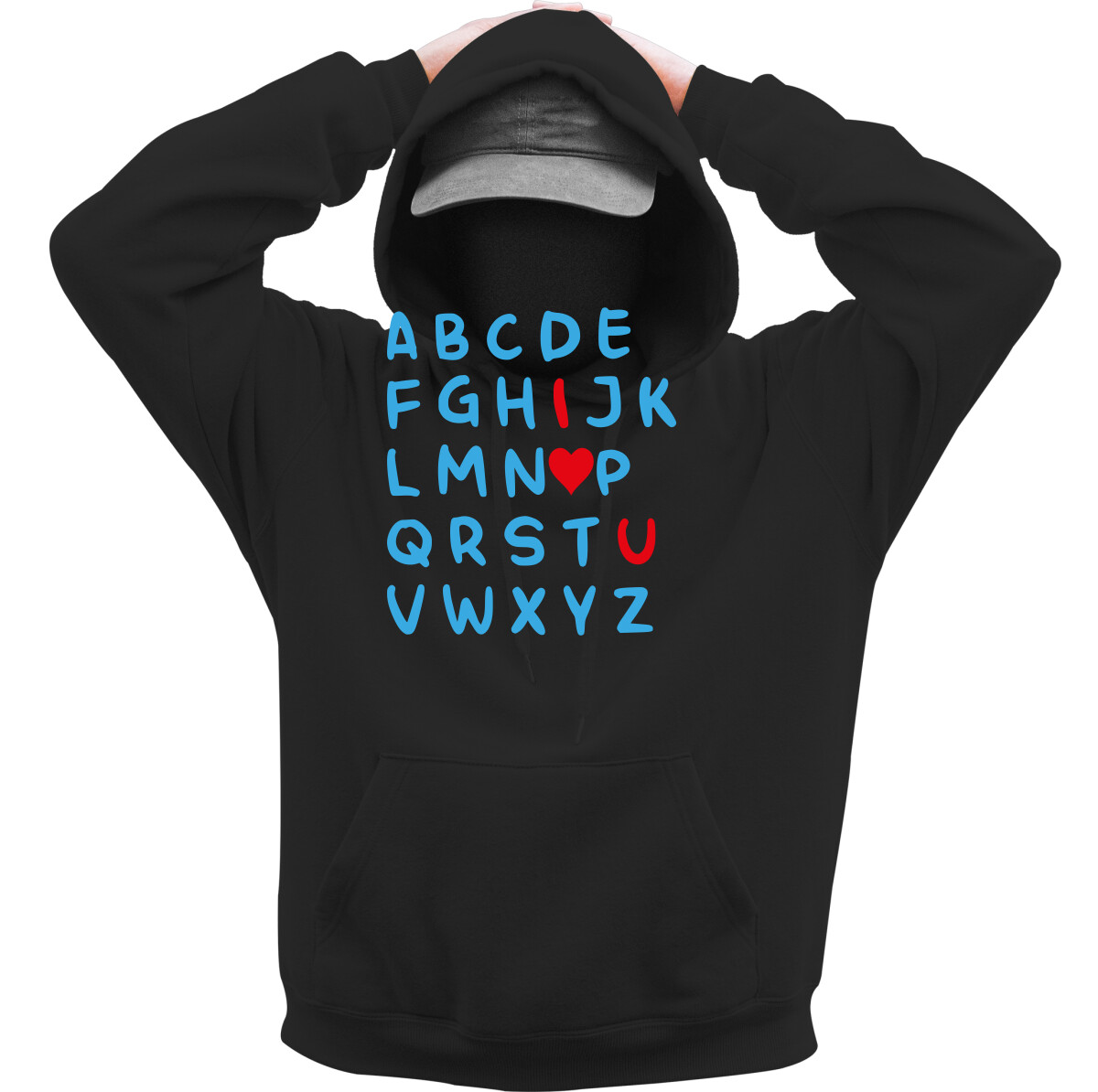 Kapucnis belebújós pulóver