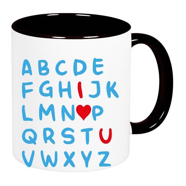 Színes fülű és belsejű bögre