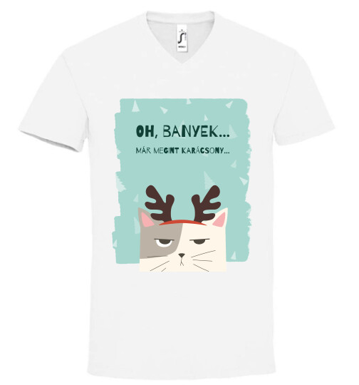 Unisex V nyakú póló