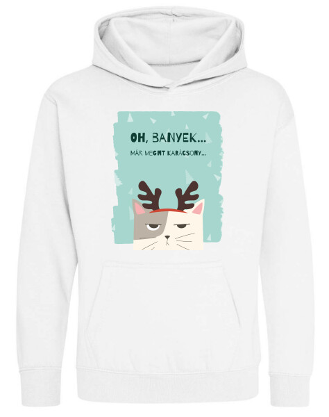 Kapucnis belebújós gyerek pulóver