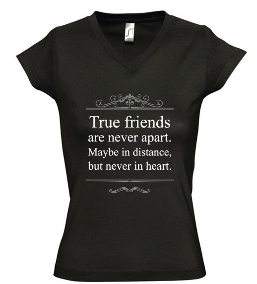 Női V nyakú póló