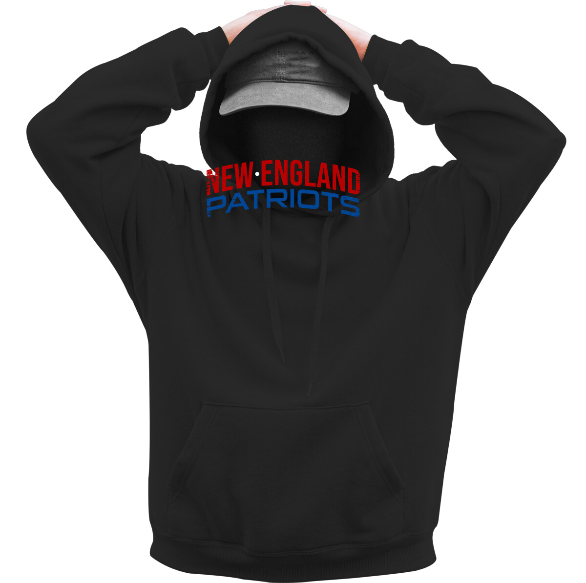 Kapucnis belebújós pulóver