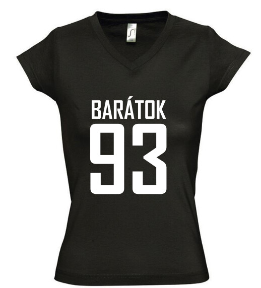 Női V nyakú póló