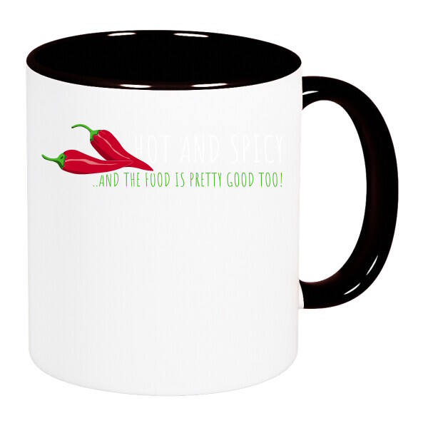 Színes fülű és belsejű bögre