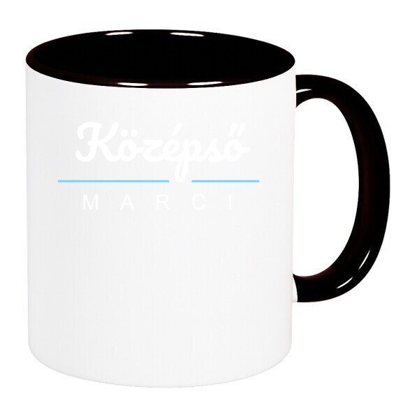 Színes fülű és belsejű bögre