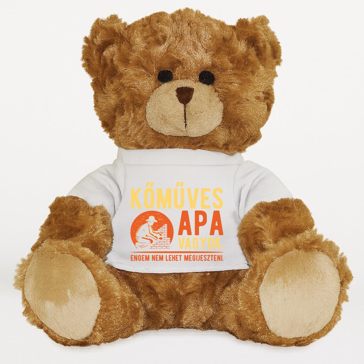 Plüssmaci egyedi pólóval