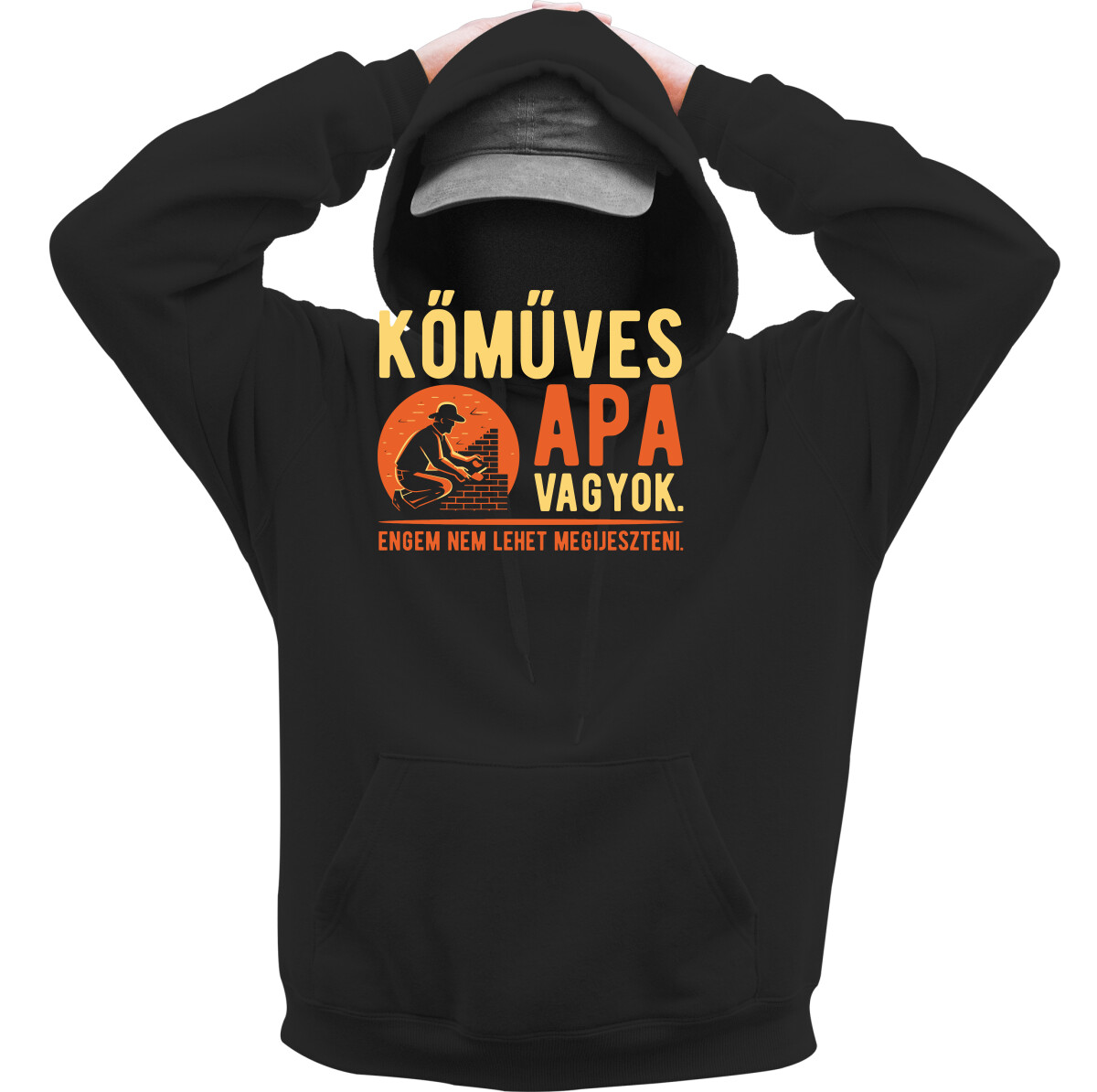 Kapucnis belebújós pulóver