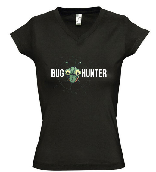 Női V nyakú póló