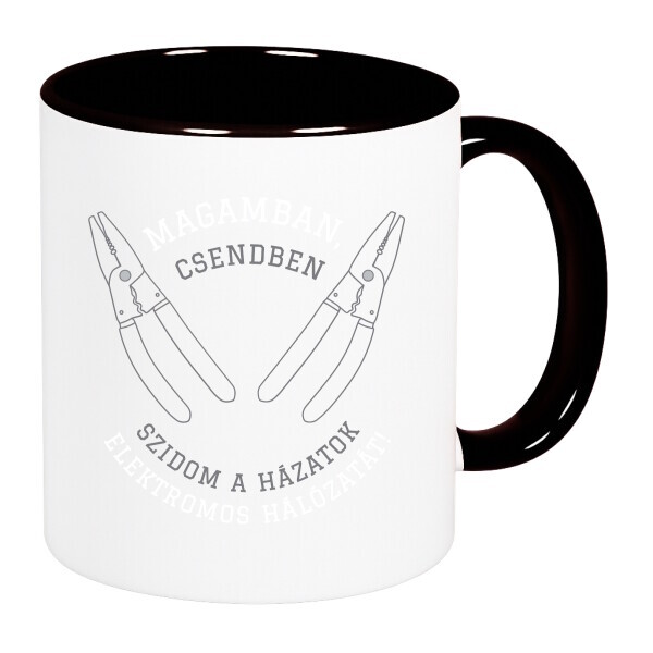 Színes fülű és belsejű bögre