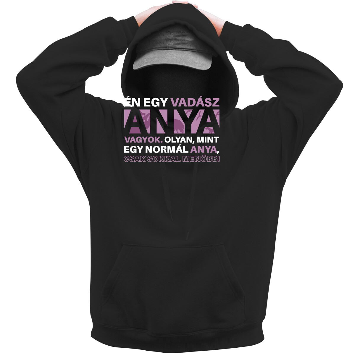 Kapucnis belebújós pulóver