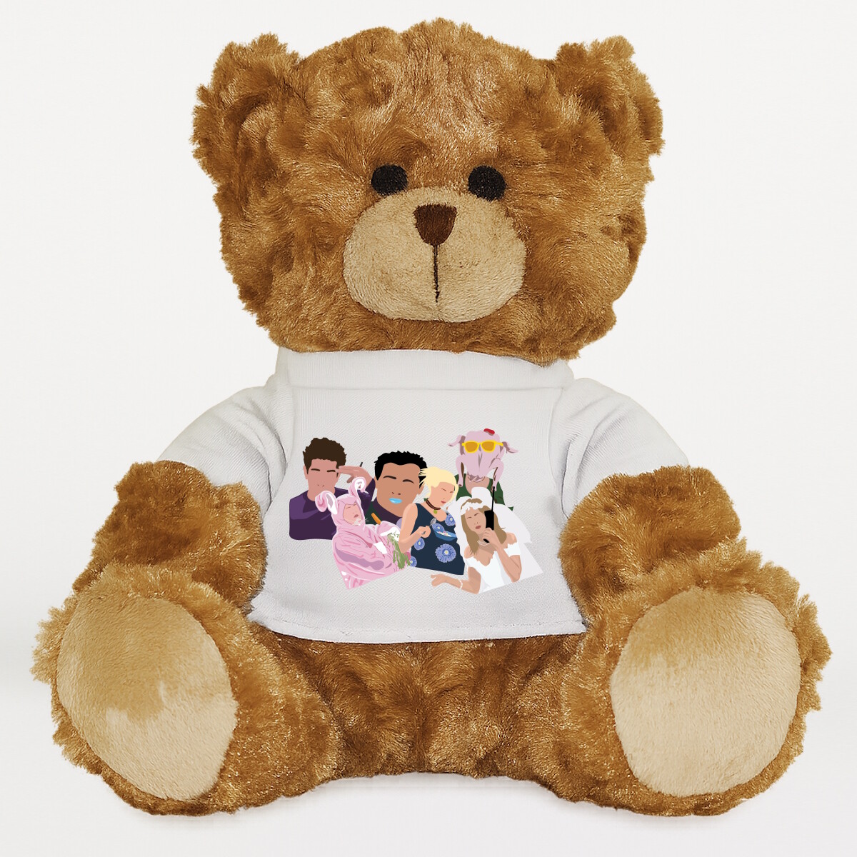 Plüssmaci egyedi pólóval