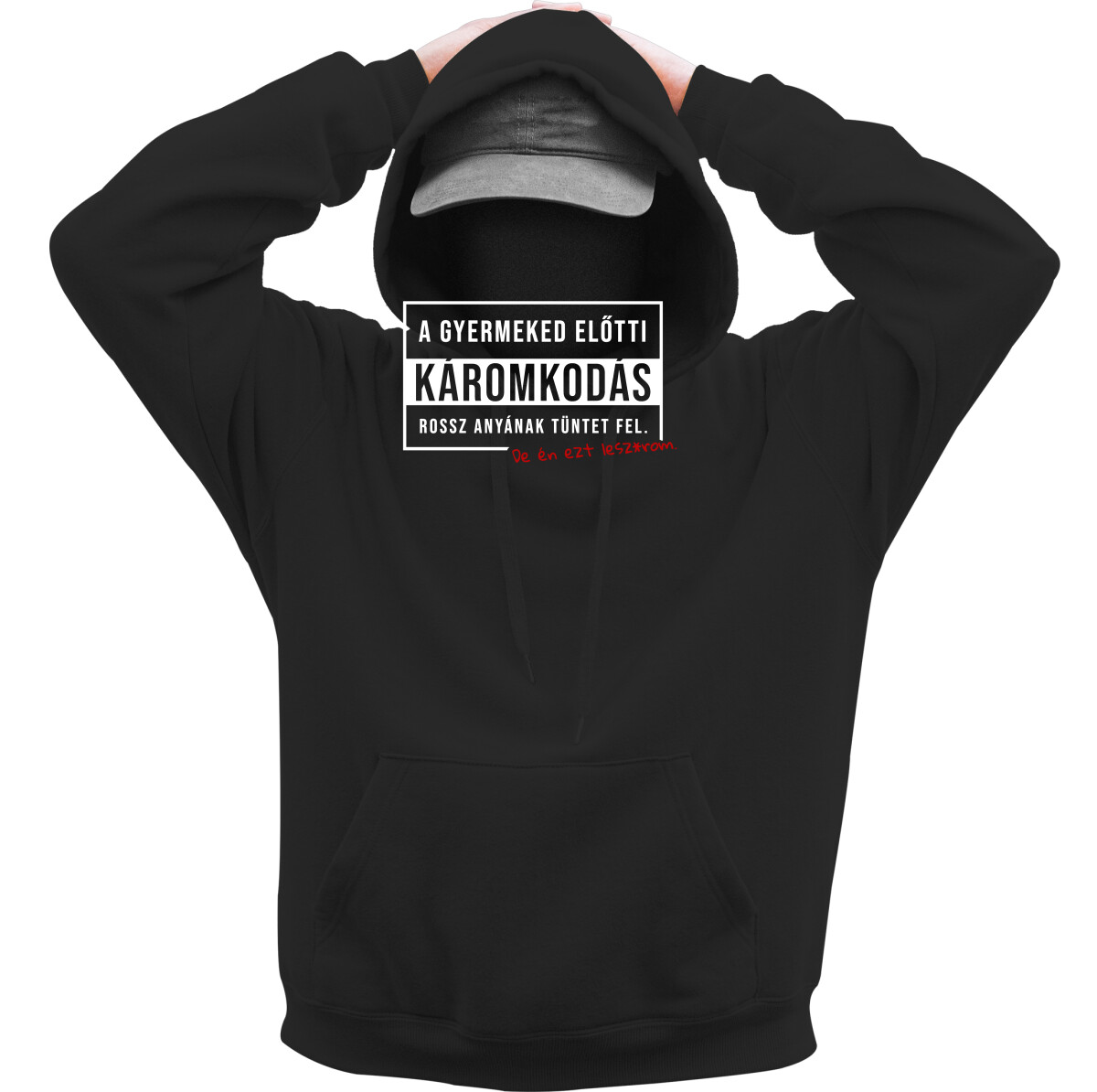 Kapucnis belebújós pulóver