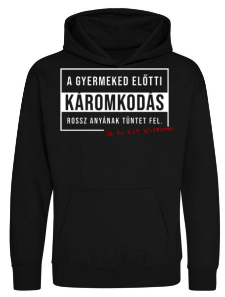 Kapucnis belebújós gyerek pulóver