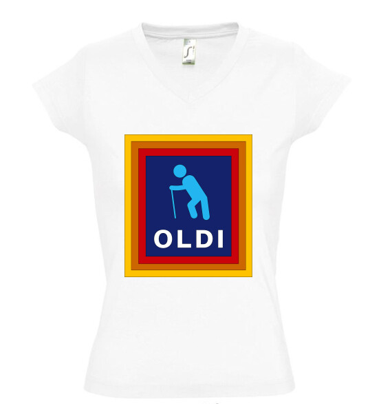 Női V nyakú póló