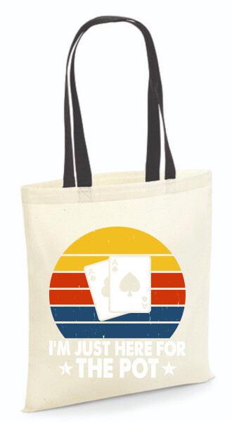 Vászontáska - színes fülű 