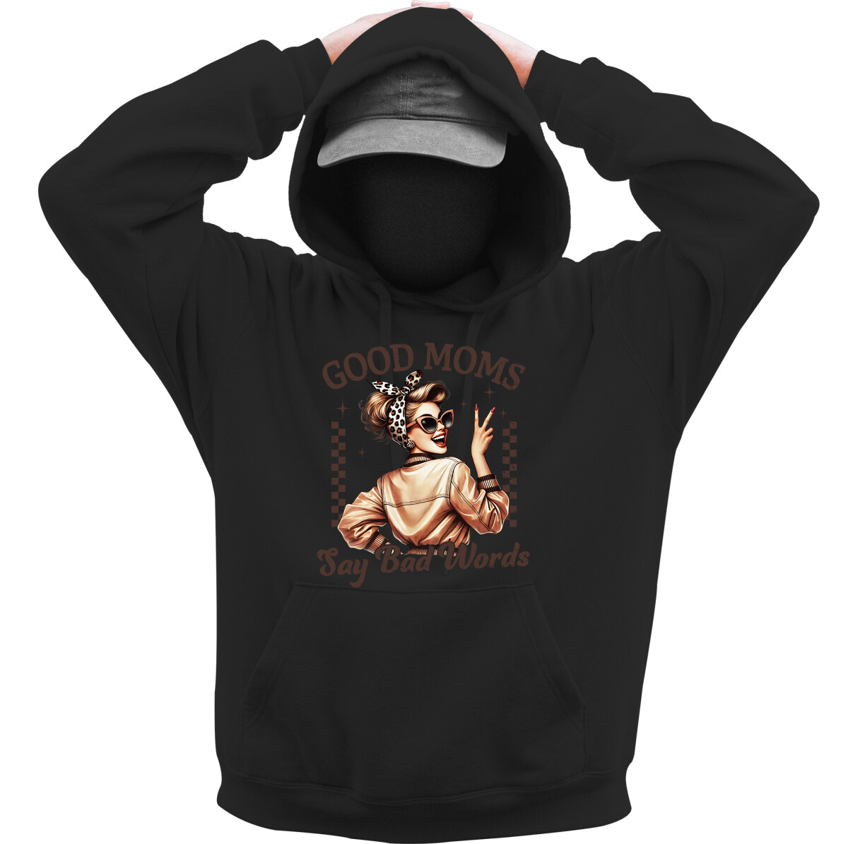 Kapucnis belebújós pulóver