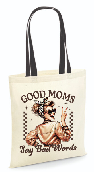 Vászontáska - színes fülű 