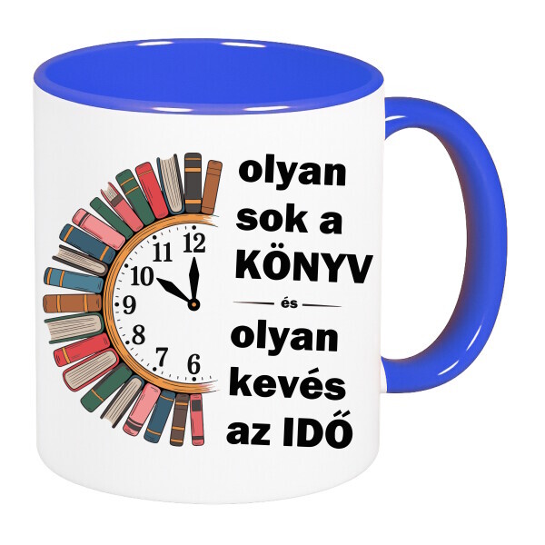 Színes fülű és belsejű bögre