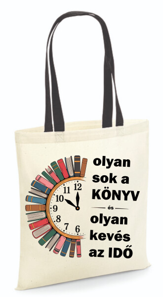 Vászontáska - színes fülű 