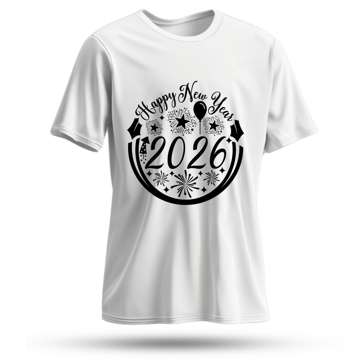 Black&white New Year stamp