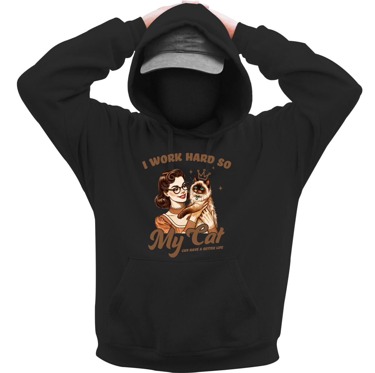 Kapucnis belebújós pulóver