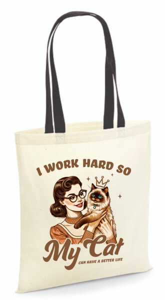 Vászontáska - színes fülű 