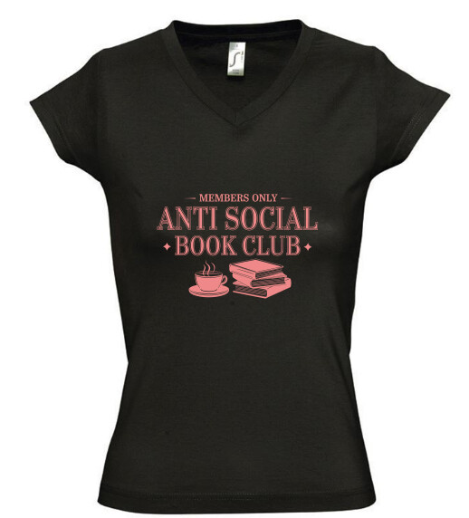 Női V nyakú póló