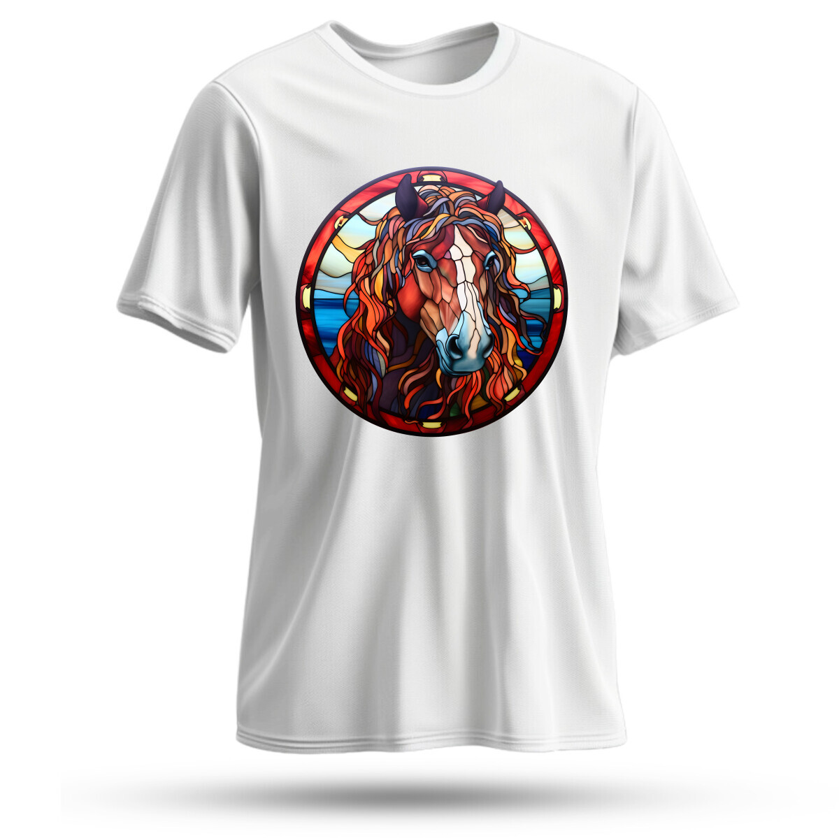 Üvegablak színes ló