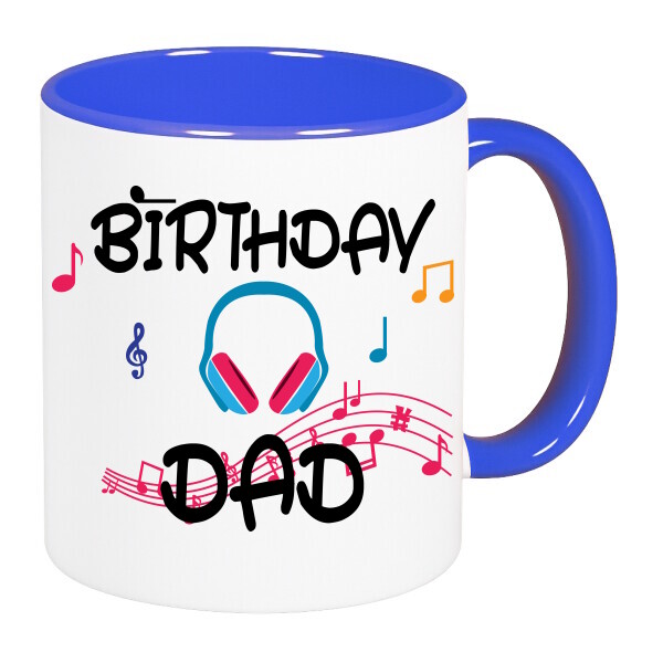 Színes fülű és belsejű bögre