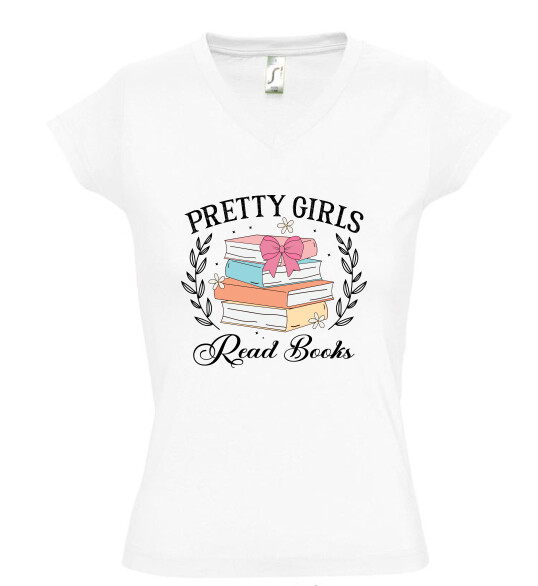 Női V nyakú póló