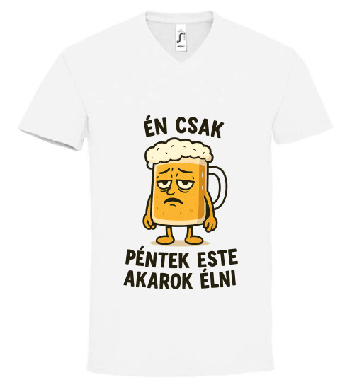 Unisex V nyakú póló