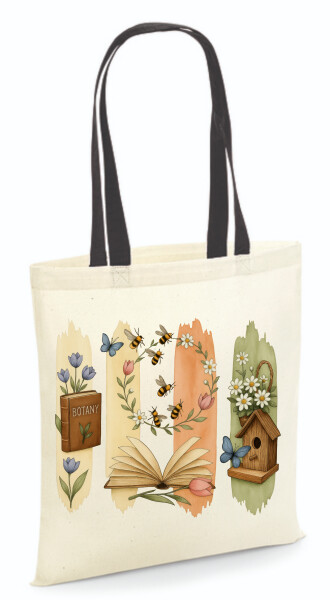 Vászontáska - színes fülű 